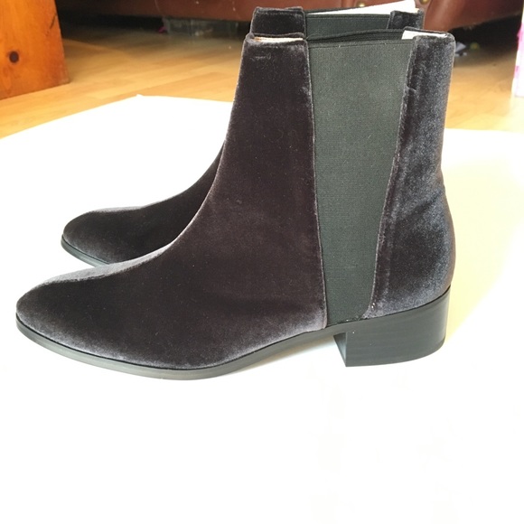RAYE booties slip on dress Purple suede - Picture 3 of 5
